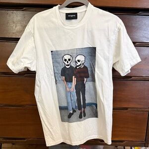 The Kooples White Graphic Skull Tee